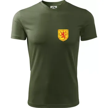 Pánské tričko Skotský lev - prso - Pánské triko Fantasy sportovní (dresovina) - XL ( Khaki )