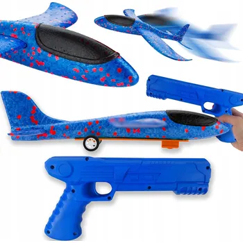 autíčko LETADLO S PISTOLÍ VYSTŘELOVAČEM KLUZÁK STYROPOROVÝ HÁZECÍ PRO DĚTI