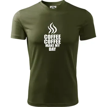 Pánské oblečení Coffee make my day - Pánské triko Fantasy sportovní (dresovina) - 2XL ( Military )