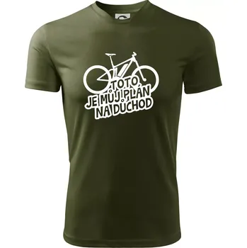 Pánské tričko Ebike plán na důchod - Pánské triko Fantasy sportovní (dresovina) - XL ( Military )