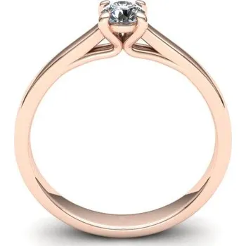 Prsten Zásnubní prsten s briliantem P818 Materiál: Červené zlato 14kt, Velikost: 66