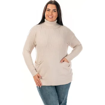 Dámský svetr Dámský svetřík LAUREN Krémová