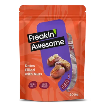 Sušená potravina Prémiové datle Freakin Awesome Varianta: Freakin' Awesome - datle plněné ořechy - 200 g