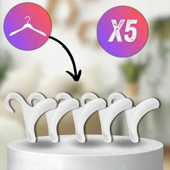 Věšák Camerazar Sada bílých plastových věšáků na tašky 5 ks