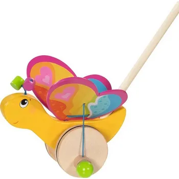 Dřevěná hračka Jezdík na tyči - Motýl Labelle dřevěný (Goki) - Novinky