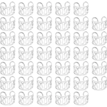 Ozdoba do vlasů Camerazar Stříbrné šperky a ozdoby do vlasů - 40 ks korálků a prstýnků pro dredy