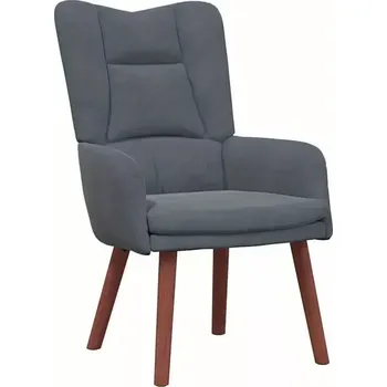 Křeslo Křeslo relaxační, nohy dřevěné, látka šedá, TYRION