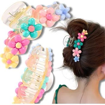 Camerazar Pastelová květinová spona do vlasů v boho stylu – velká