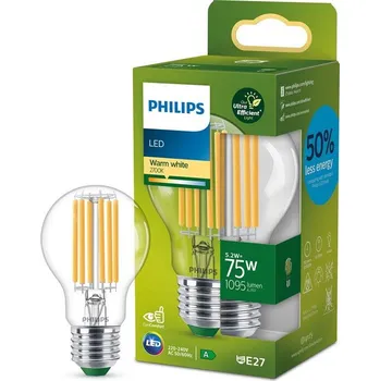 Žárovka Žárovka LED Philips 75W, filament, A60, E27, teplá bílá