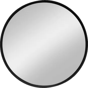Zrcadlo Nástěnné zrcadlo Ring 50 cm, černé kulaté
