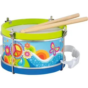 Hudební nástroj pro děti Hudba - Bubínek dřevěný, Květinová louka, 22cm (Goki) - Novinky