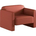 Terakotově červené čalouněné křeslo MICADONI Abby