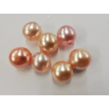 Dětské navlékací korálky Voskované perly 12mm - mix růžová - 20 g