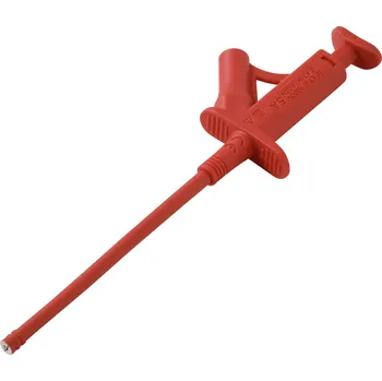 Měřicí kabel VOLTCRAFT MSK-120 rot bezpečnostní měřicí svorka, CAT IV 600 V, CAT III 1000 V, červená