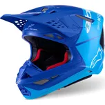 přilba SUPERTECH S-M10 FLOOD, ALPINESTARS (modrá perleť/světle modrá/černá/carbon/matná/lesklá) 2026