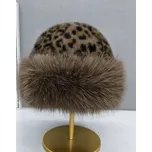 BUBLA TOP kožešinová čepice leopard