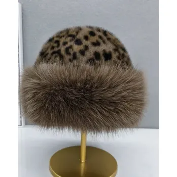 Čepice BUBLA TOP kožešinová čepice leopard