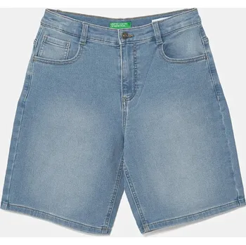 Chlapecké kraťasy Dětské riflové kraťasy United Colors of Benetton modrá barva, nastavitelný pas, 44LGC9048 44LGC9048.G.Seasonal 55X, vel. 122