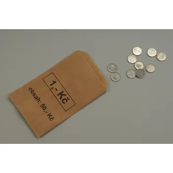 Obalový materiál TERS Sáček na mince 1 Kč - papírový černá