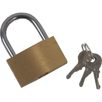 Visací zámek TOPTRADE zámek visací, mosazný, 32 mm (TOPTRADE zámek visací, mosazný, 32 mm)