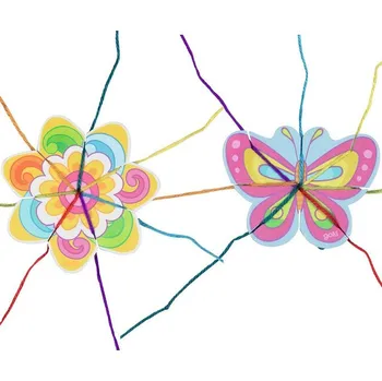 Dřevěná hračka Štrykovačka - Pletací květina - motýlek, 1ks (Goki) - Novinky