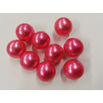 Dětské navlékací korálky Voskované perly 12mm - tmavě růžová - 20 g