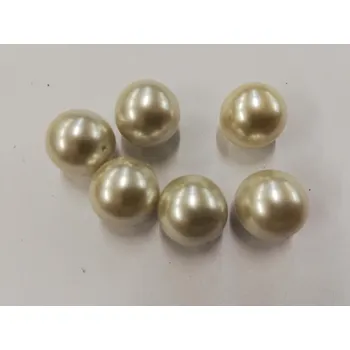 Dětské navlékací korálky Voskované perly 15mm - smetanová - 20 g