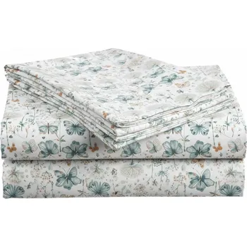 Prostěradlo Bavlněné prostěradlo do dětské postýlky ELIVINE bílé 110x160 cm