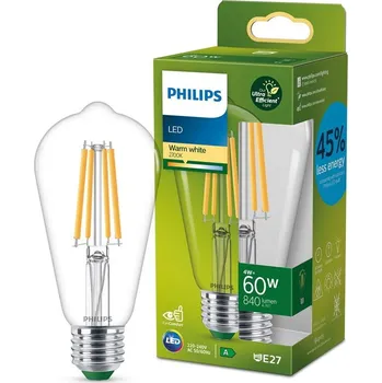 Žárovka Žárovka LED Philips 60W, filament, ST64, E27, teplá bílá