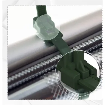 Camerazar Zelené kabelové zámkové pásky 150x4mm, nylonové, 100 ks