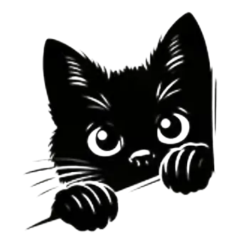 Nášivka Nažehlovací obrázek - číhající kočka VII (8,0 x 9,0 cm)