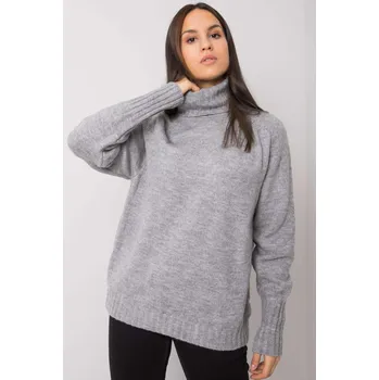 Dámský svetr Rolákový svetr Tiyarna šedý