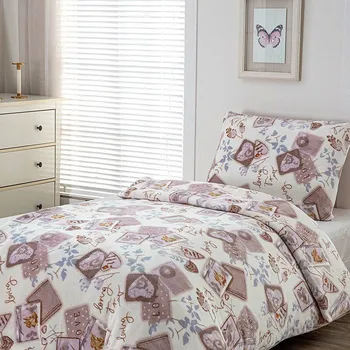 Povlečení Mikroplyšové povlečení SUPER 2 fialové 140 x 200, 70 x 90 cm zip