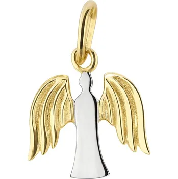 Šperk Zlatý 585/1000 přívěs Anděl dvoubarevný TU-4022