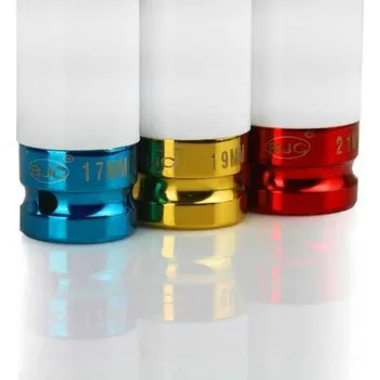 Gola hlavice Úderové nástrčné klíče krátké na ALU kola 17,19,21mm 1/2" Falcon F08031