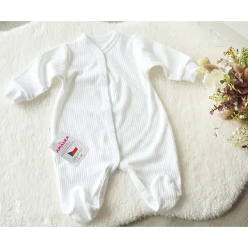 Kojenecký overall AMÁLKA Bavlněný kojenecký overal žebrovaný, bílý Velikost: 62