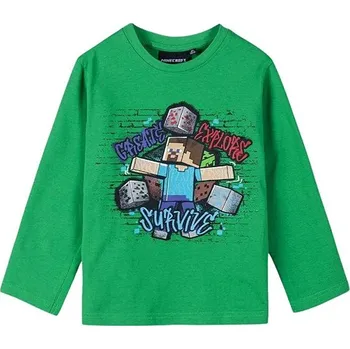 Rybářské oblečení Fashion UK - Minecraft: 167-48064 - tričko zelené 140 cm