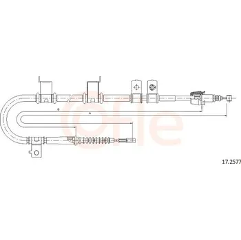 Lanko parkovací brzdy Lanko ruční brzdy COFLE 17.2577