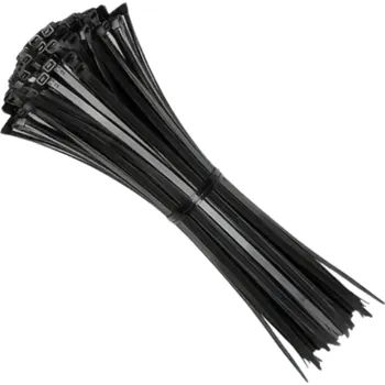 Camerazar Černé plastové stahovací pásky 150x4mm nylonové 500 ks