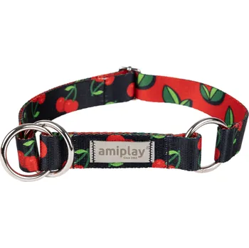 Obojek pro psa Obojek pro psy polostahovací HAPPY CHERRY velikost M, L, XL Rozměr: M - 26-40x2,0 cm