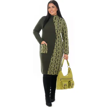 Dámské šaty Dámské šaty GIALLO 42/44 Tmavě zelená