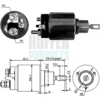 Elektromagnetický spínač, startér HOFFER 46068
