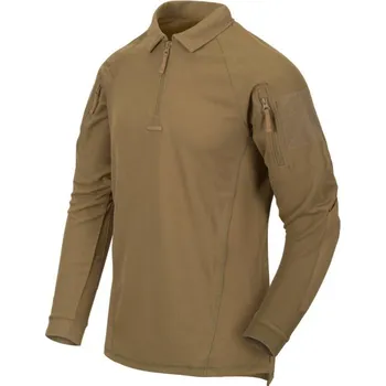 Pánské tričko Helikon-Tex Triko RANGE POLO dlouhý rukáv COYOTE L COYOTE BROWN