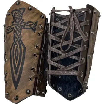 Náhrdelník Camerazar Středověká kožená náramková ochranná bransoleta 1ks