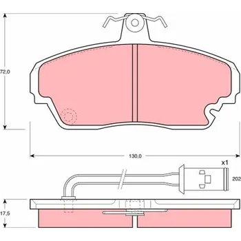 Brzdová destička Sada brzdových destiček, kotoučová brzda TRW GDB851
