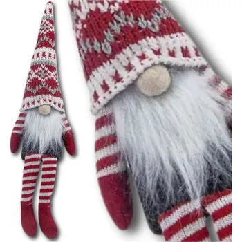 Vánoce Camerazar Vánoční skřítek Mikuláš 36 cm sedící trpaslík