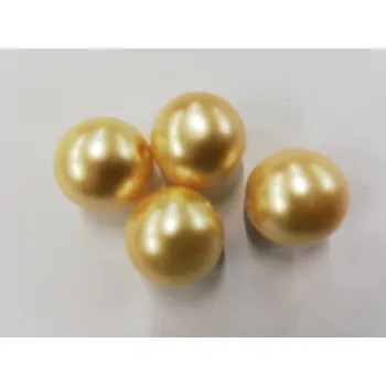 Dětské navlékací korálky Voskované perly 17mm - krémová - 20 g