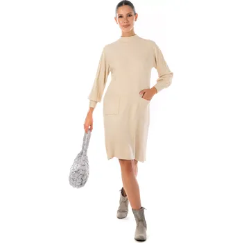 Dámské šaty Dámské šaty NOLANA 40/42 Světle béžová