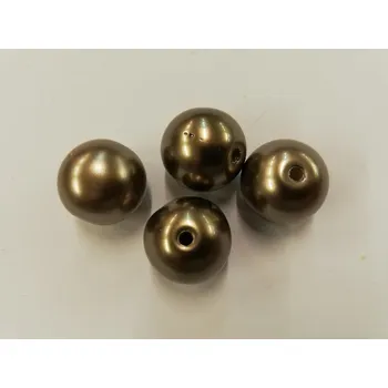 Dětské navlékací korálky Voskované perly 17mm - mosaz - 20 g