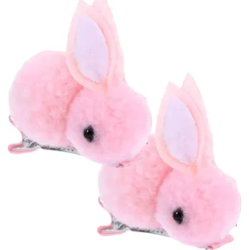 Camerazar Růžové králičí sponky do vlasů 2ks